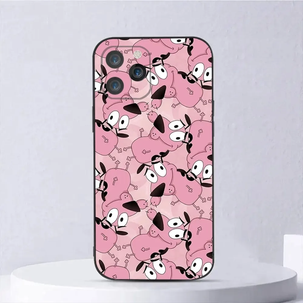 Чехол для телефона C-Courage the C-Cowardly Dog iPhone 16 15 14 13 12 11 Plus Pro Max XS X XR SE Mini 8 7 мягкий