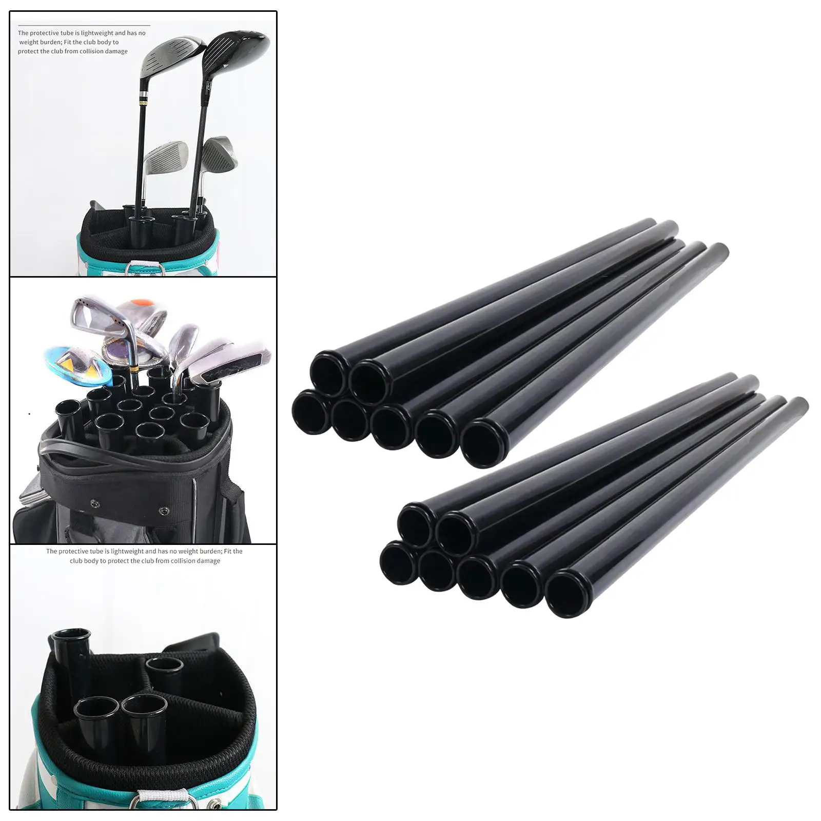 Защитная вставка из черного ПВХ для гольф-клюшек, запасная часть для гольф-сумки, подарок для любителей гольфа, аксессуар для путешествий (art.: 3920db138dca1) - 3920db138dca1