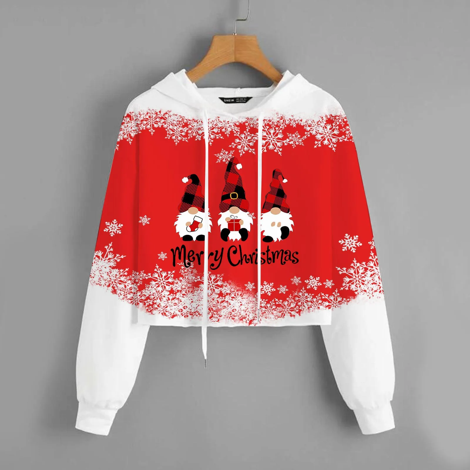 

Women Christmas Snowmen Print Drop Shoulder Drawstring Hoodie Long Sleeve Hoodlies Pullover Sweatshirts Sweatshirt Dress Zip up