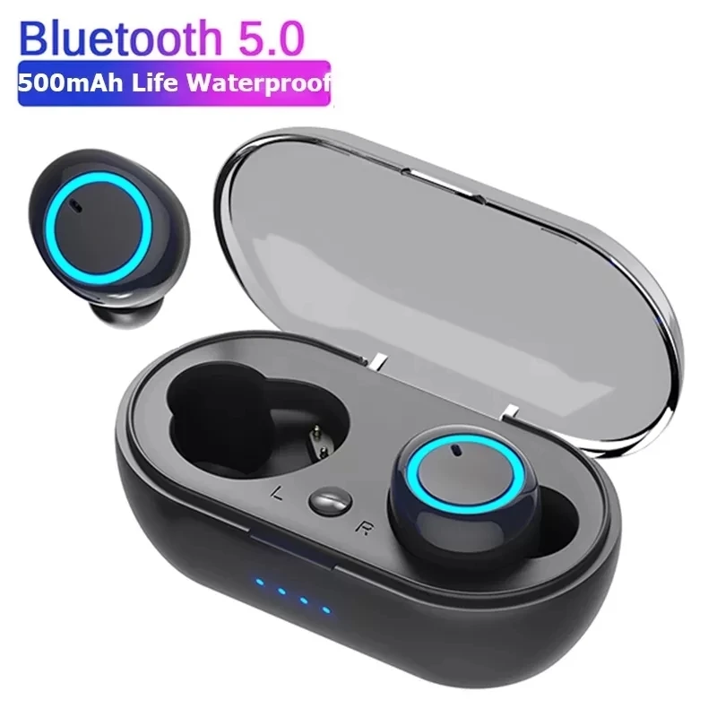 

TWS-стереонаушники Y50 с поддержкой Bluetooth 5,0 и зарядным футляром
