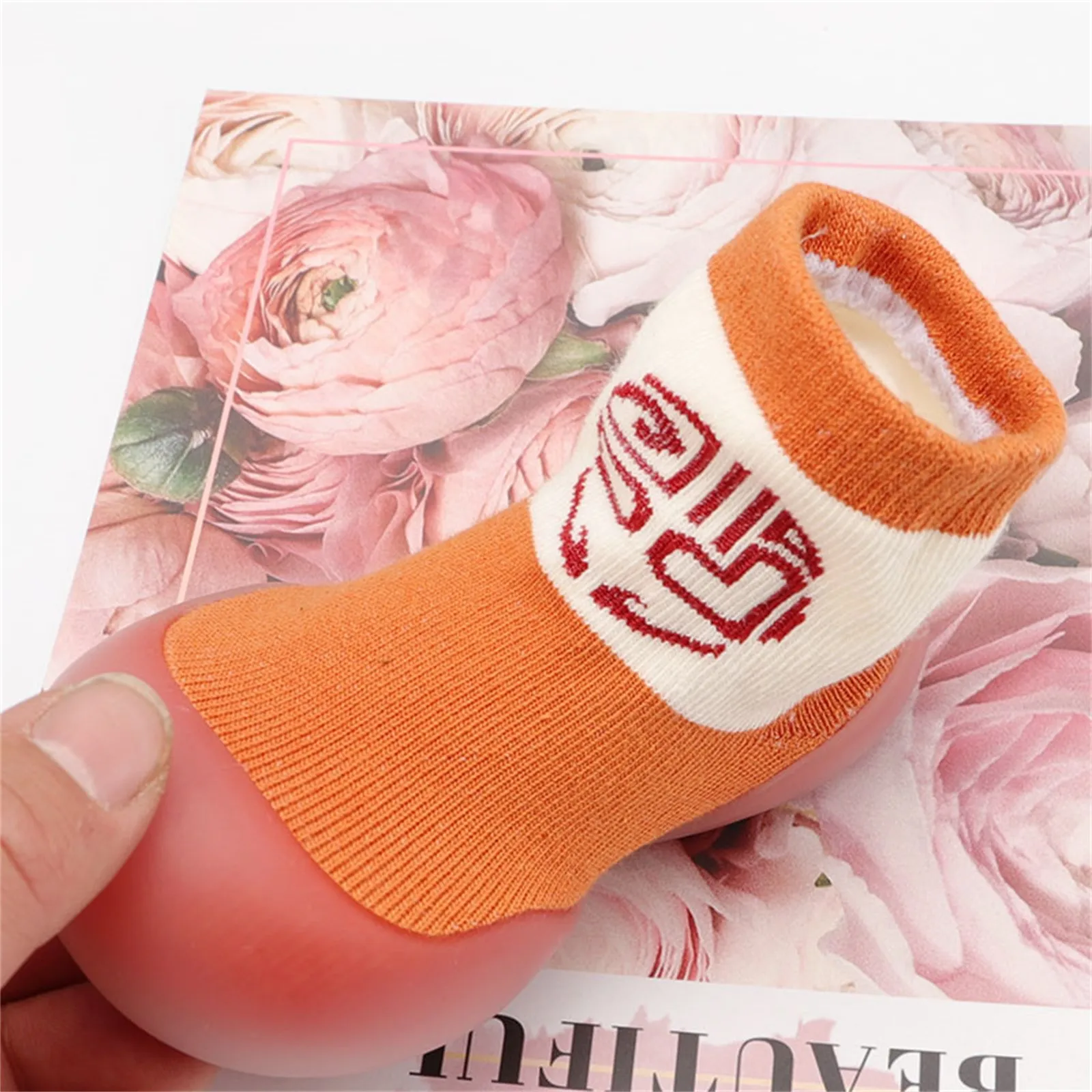 Обувь для малышей Симпатичные носки с мультяшным принтом оперы нескользящая