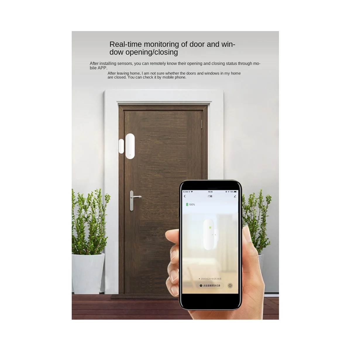

Zigbee Door Magnetic Sensor Tuya Smart TUAY Window Door Opening Home Reminder Anti-Theft Induction Alarm
