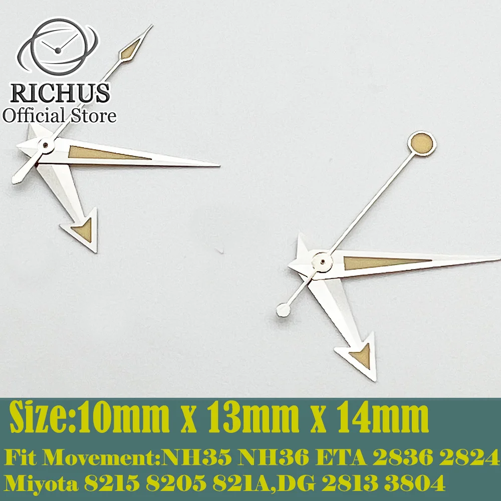 

Watch hands Green luminous needls fit NH35 NH36 ETA 2824 2836 Miyota 8215 8205 821A Mingzhu DG2813 3804 Seagull ST1612 movement