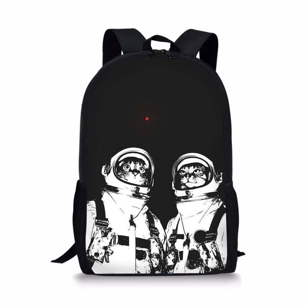 Cat Astronaut Element Printing Pattern School Backpacks Personalized Kids Daypack New Design Rucksack for Teenager