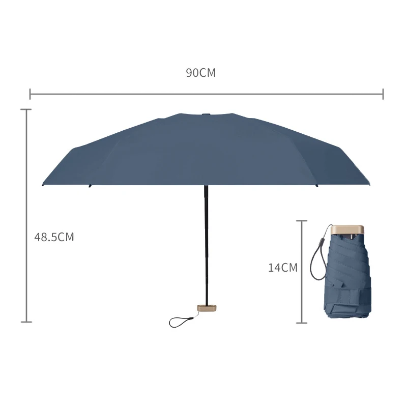 Mini Pocket Umbrella Ultralight 6 Ribs Parasol Women's Man Girls Anti UV Portable Folding Umbrella Parasol Rain Sun Umbrella images - 6