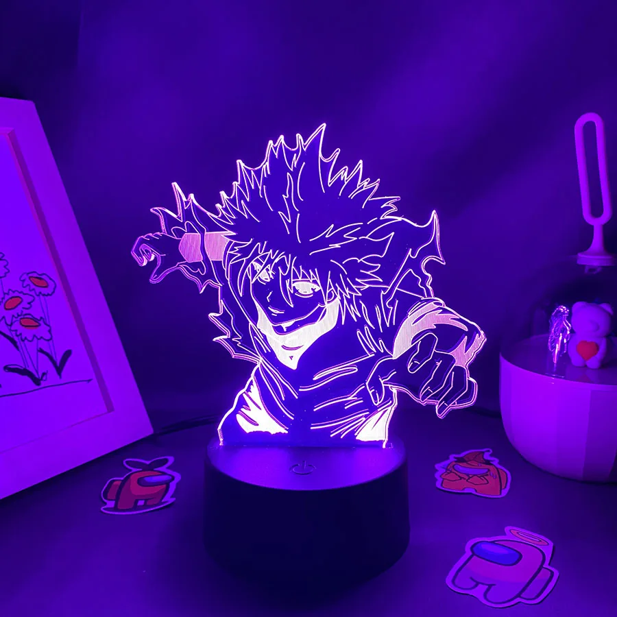 Hunter x Аниме Фигурка Killua Zoldyck 3D светодиодный ные ночники подарок для друзей спальня