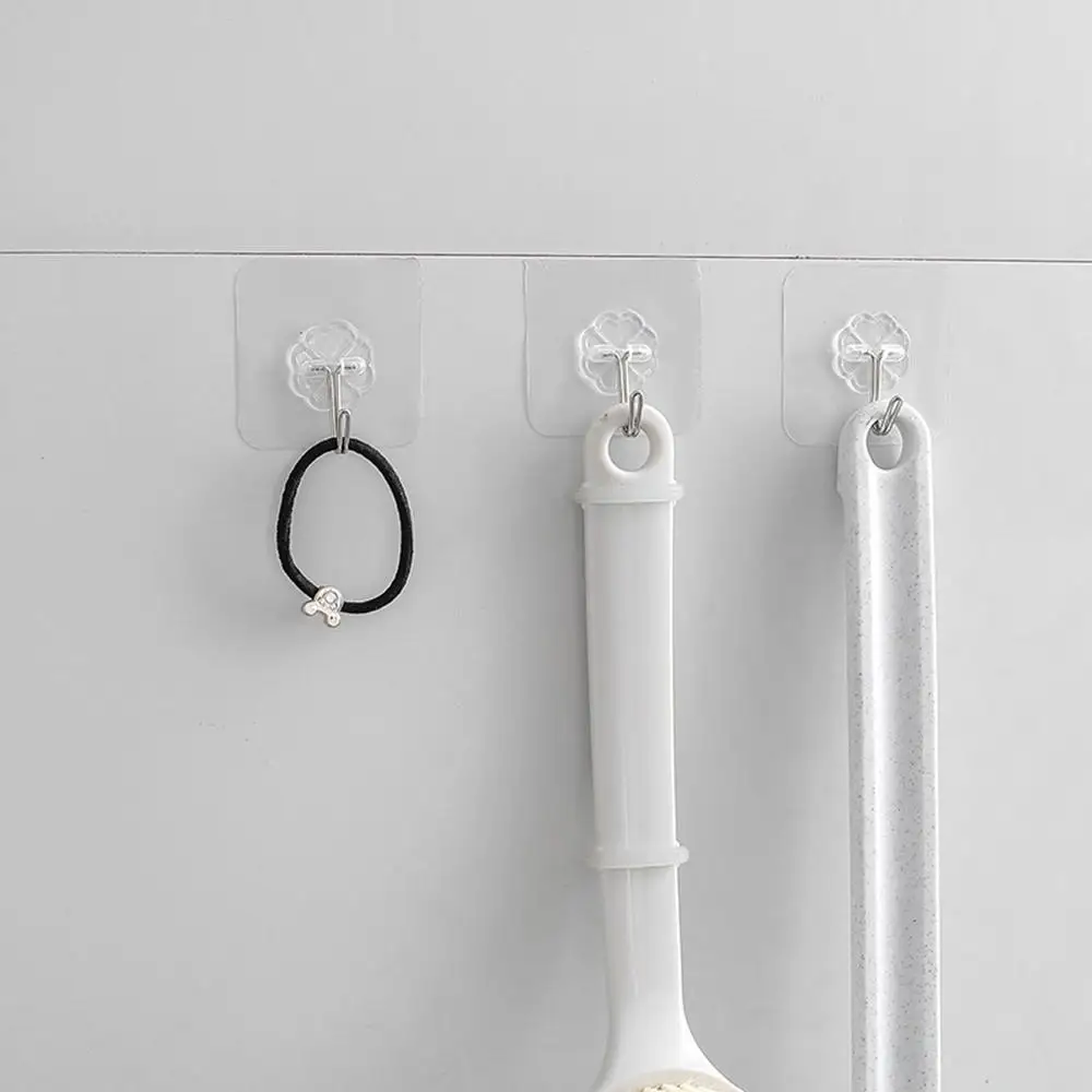 

Punch-free Home Storage Hooks Strong Self Adhesive Heavy Load Hangers Hook Stickers Wall Hooks Home Kitchen Storage Tools