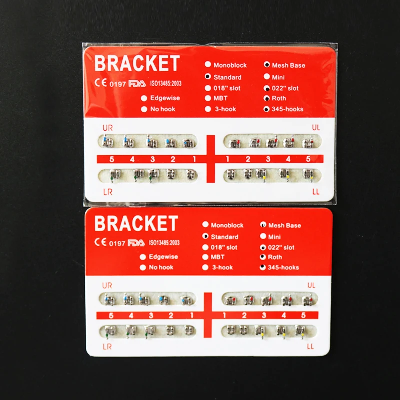 10 упаковок 200 шт. ортодонтическая сетка база Roth 345 крючков 022 металлический