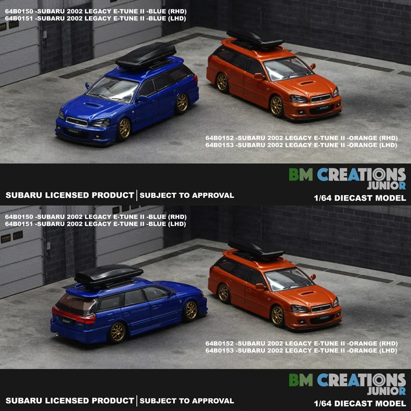

Автомобильная модель BMW Creations с аксессуарами 1:64, Subaru Legacy E-tune II из сплава, Коллекционная модель, декоративный подарок