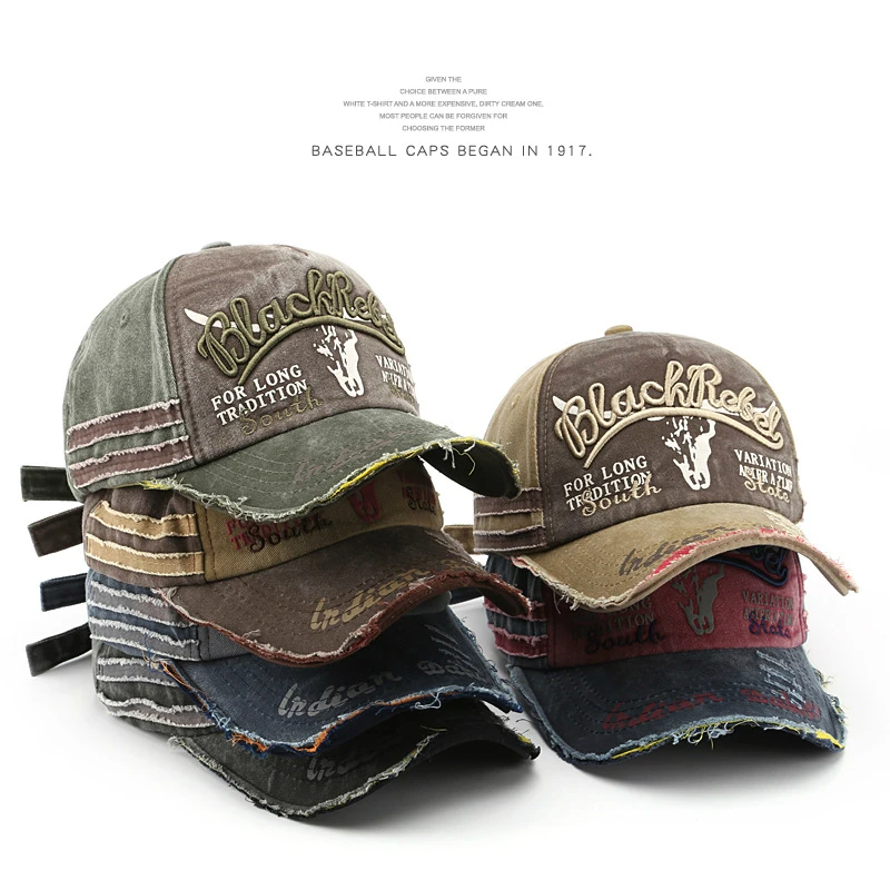 

New Retro Baseball Cap for Men and Women Blackrebel Embroidery Cpas Cotton Casual Snapback Hat Four Seasons Outdoor Sports Hat