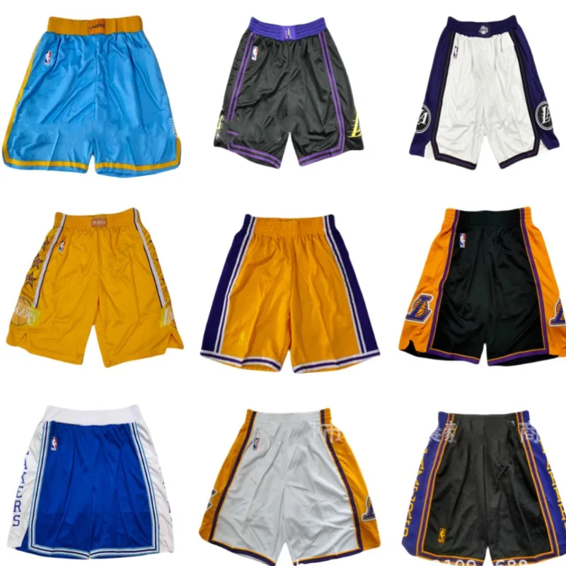 Баскетбольные штаны Lakers Модные и модные спортивные шорты Удобные мягкие
