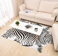 Faux Zebra cow Panda Print Rug Cute Rug for Living Room Soft Black and White Animal Carpet for Child's Room