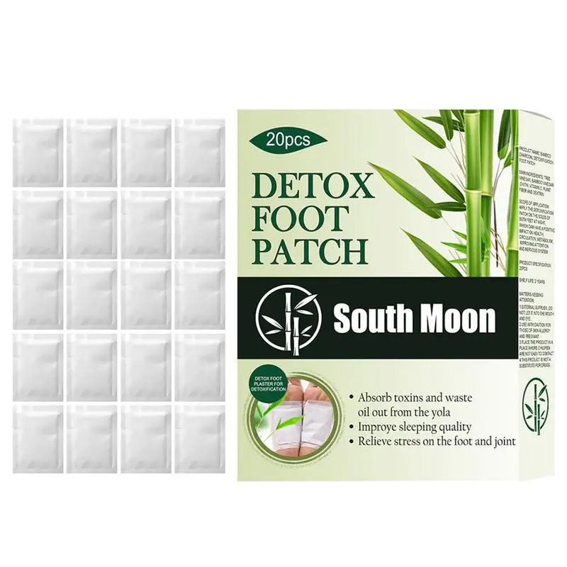 

20 шт., пластыри с бамбуковым углем для ног