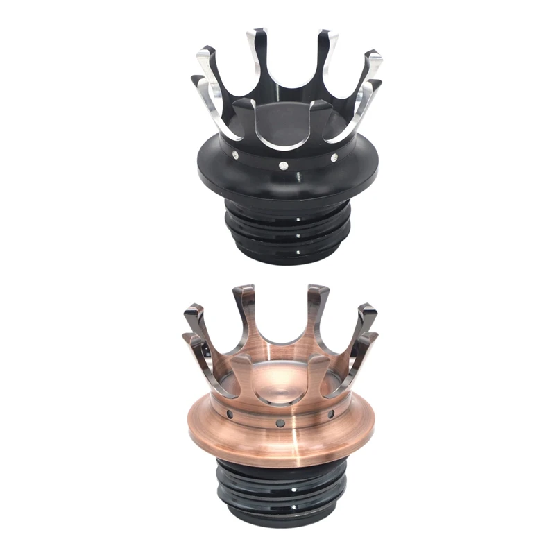 

Чехол для топливного бака 2X King Crown Style, крышка для бензобака, бронзового и черного цвета, для Sportster Softail