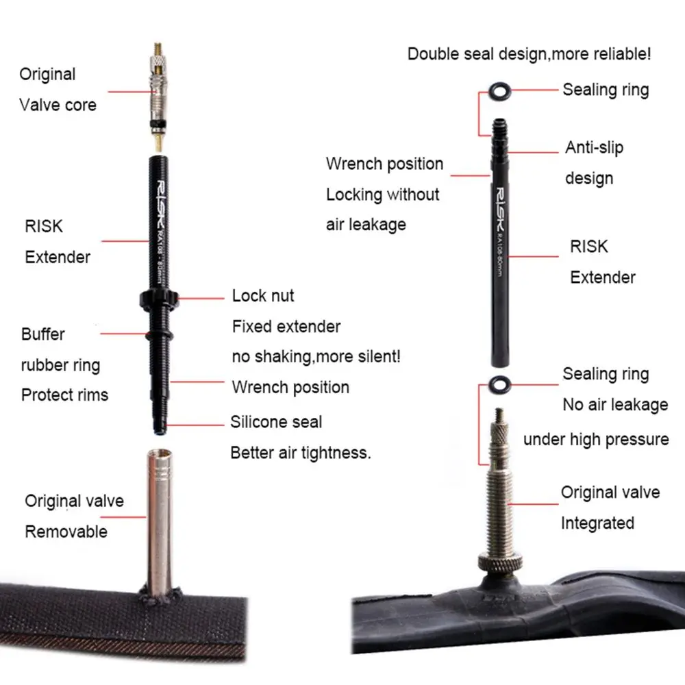 Встроенная съемная внутренняя трубка велосипеда 45 мм 80