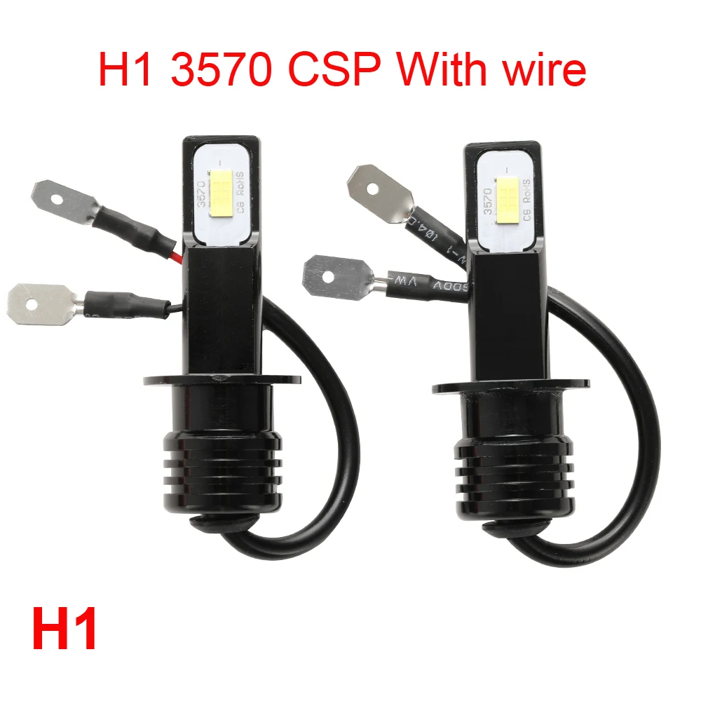 2 шт. Автомобильные светодиодные лампы H4 H7 CSP 880 881 H11 H8 H9 9006 HB4 H1 9005 HB3 6000 лм 4300 К -