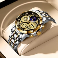 lige 2022 new fashion men watch calendar stainless steel top brand luxury sports chronograph quartz watch relogio masculinobox