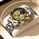 LIGE 2022 New Fashion Men Watch Calendar Stainless Steel Top Brand Luxury Sports Chronograph Quartz Watch Relogio Masculino+Box Other Image