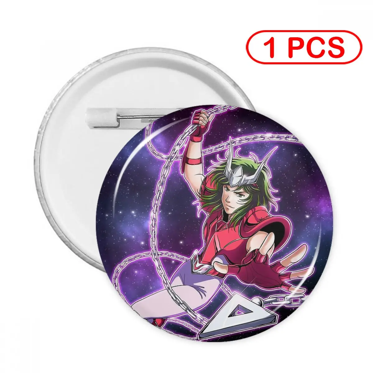

Saint Seiya Soft Button Pin Clothes Brooch Creative Pins Jewelry Decor Cute Badge Andromeda Shun Women Child Lapel