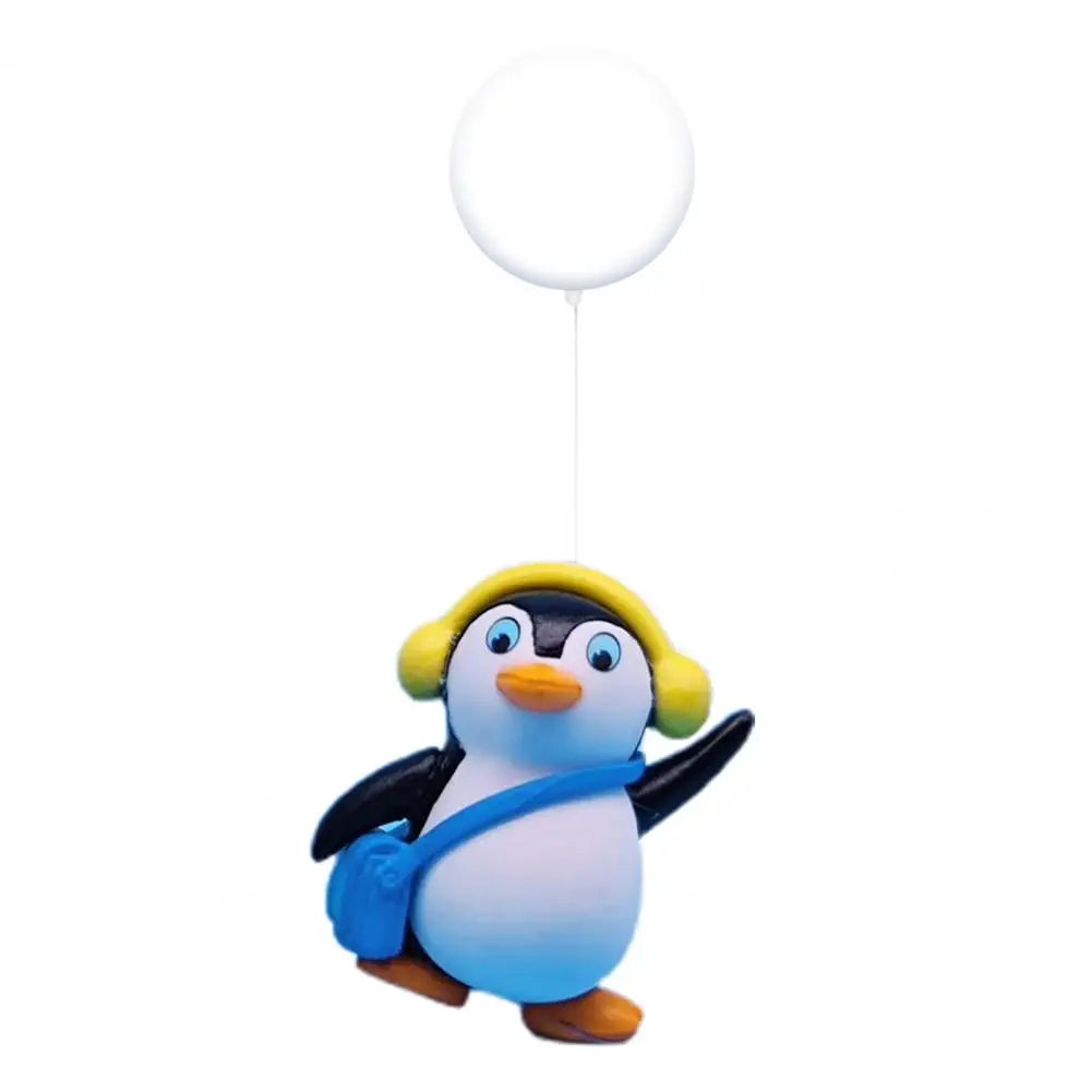

Durable Non-fading Creative Penguin Shape Aquarium Floating Pendant Decor Lightweight Aquarium Landscaping for Office