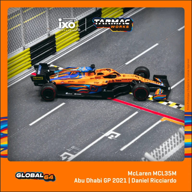 

Tarmac работает 1:64 McLaren MCL35M Абу Даби Grand Prix 2021 модель автомобиля
