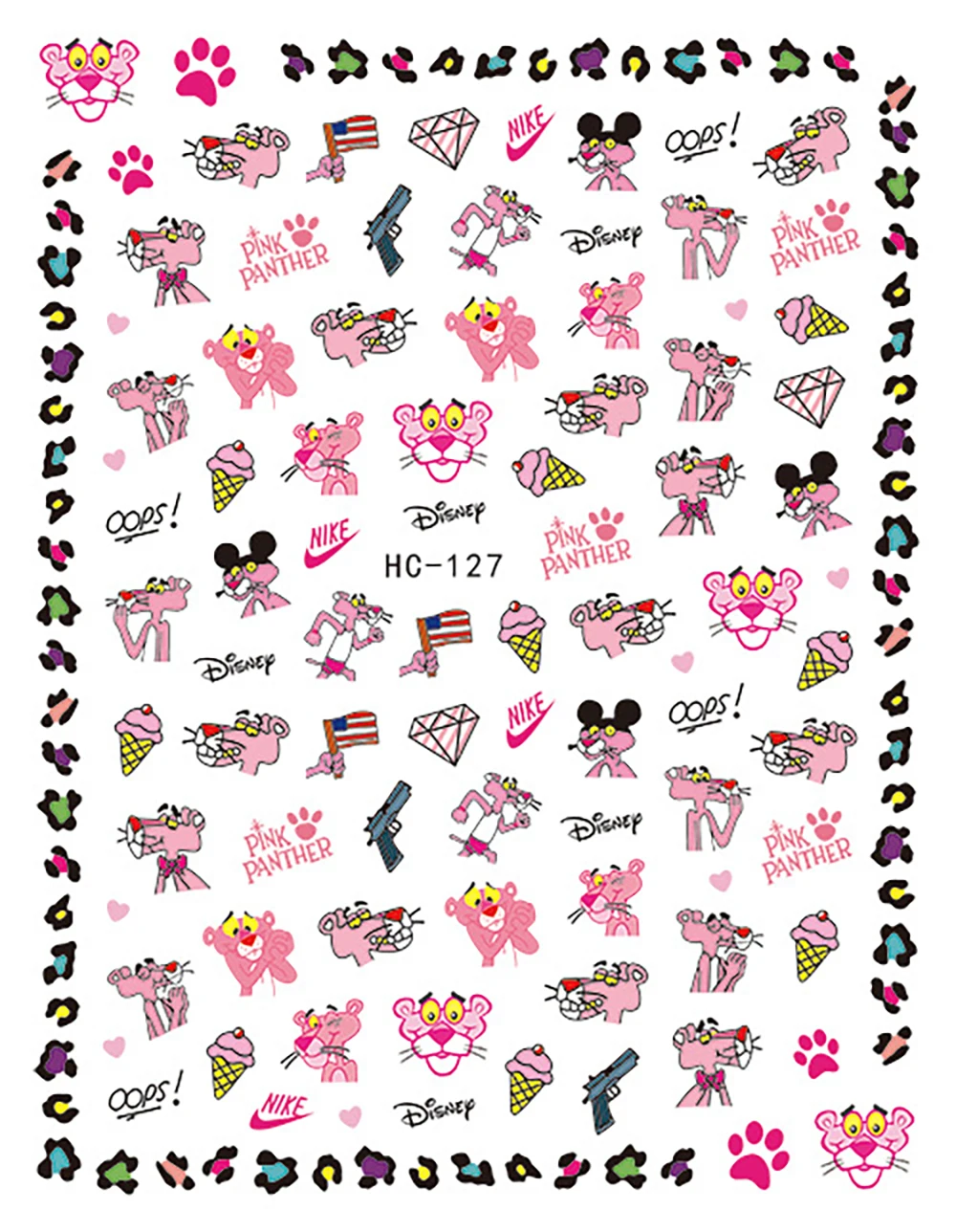 

3D Nail Art Sticker Disney Mickey Stitch Winnie the Pooh Elsa Nail Art Decoration Nail Accessories and Tools Nail Art Supplies