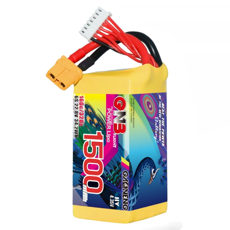 1/2 шт. GNB Lipo аккумулятор HV 6S 22 8 В 1500 мАч 160C/320C для FPV самолета вертолета дрона