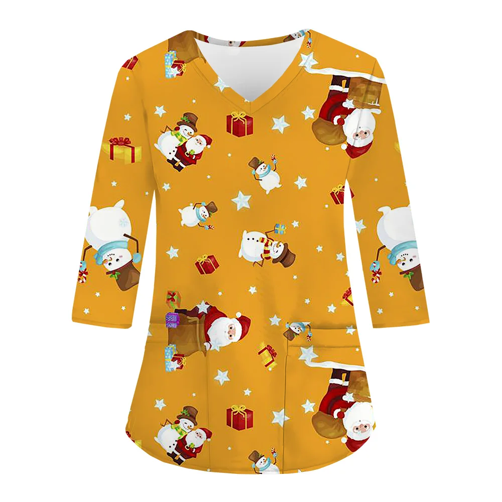 Женские забавные футболки на Хэллоуин униформа женская форма с принтом