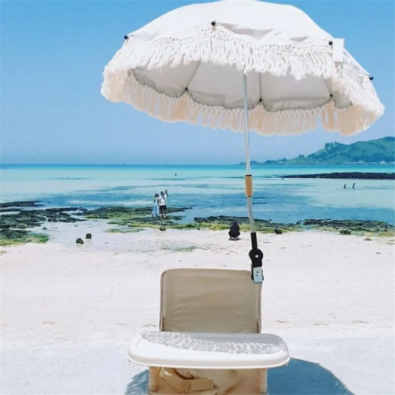 INS Korean Popular Children's Outdoor Stroller Sun Umbrella Baby Beach Sunscreen UV Protection Umbrella Parachute
