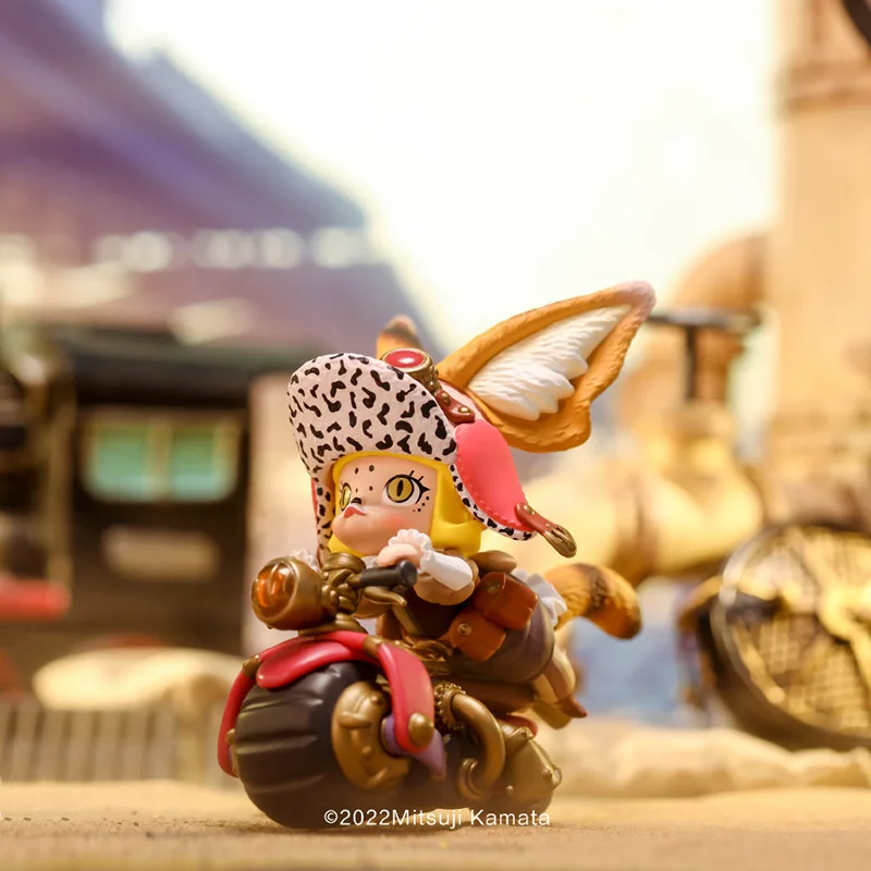 Pop Mart Molly Steam Punk Animal Bike Action Figure Doll Toys Cool Molly POPMART Figures Room Decoration Gifts for Kids images - 6
