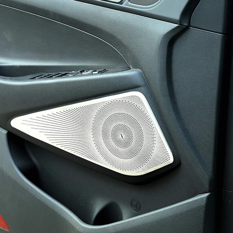 

Автомобильные аксессуары для Hyundai Tucson 2015-2019, крышка передней колонки, звуковая декоративная рамка с блестками