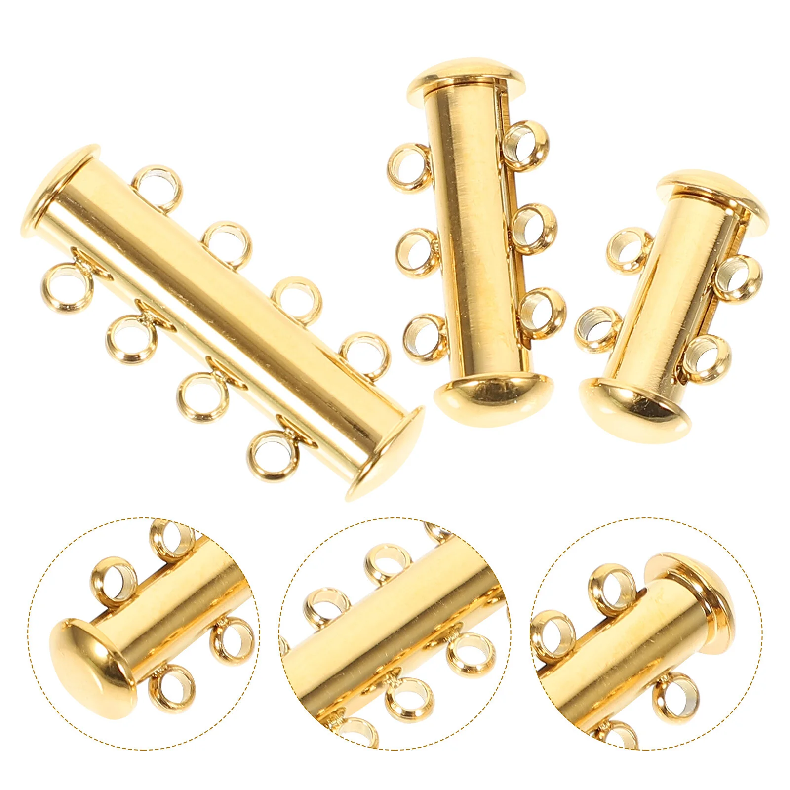 3Pcs Creative Necklace Layering Clasps Necklace Clasps Connecting Buckles