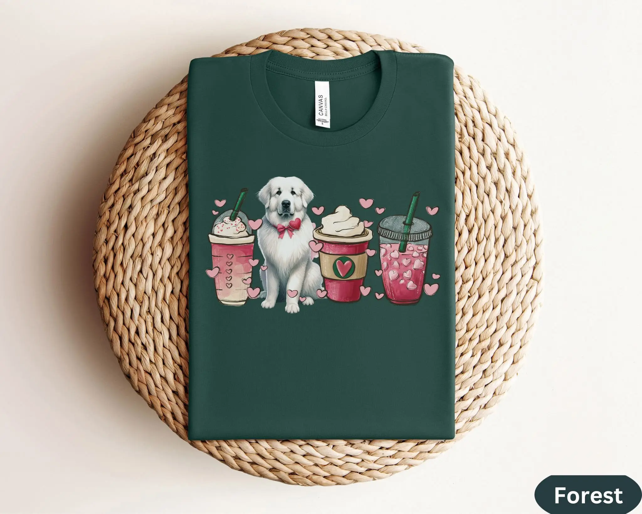 Подарочная футболка для собак на День матери Great Pyrenees собаки человека кофе мамы