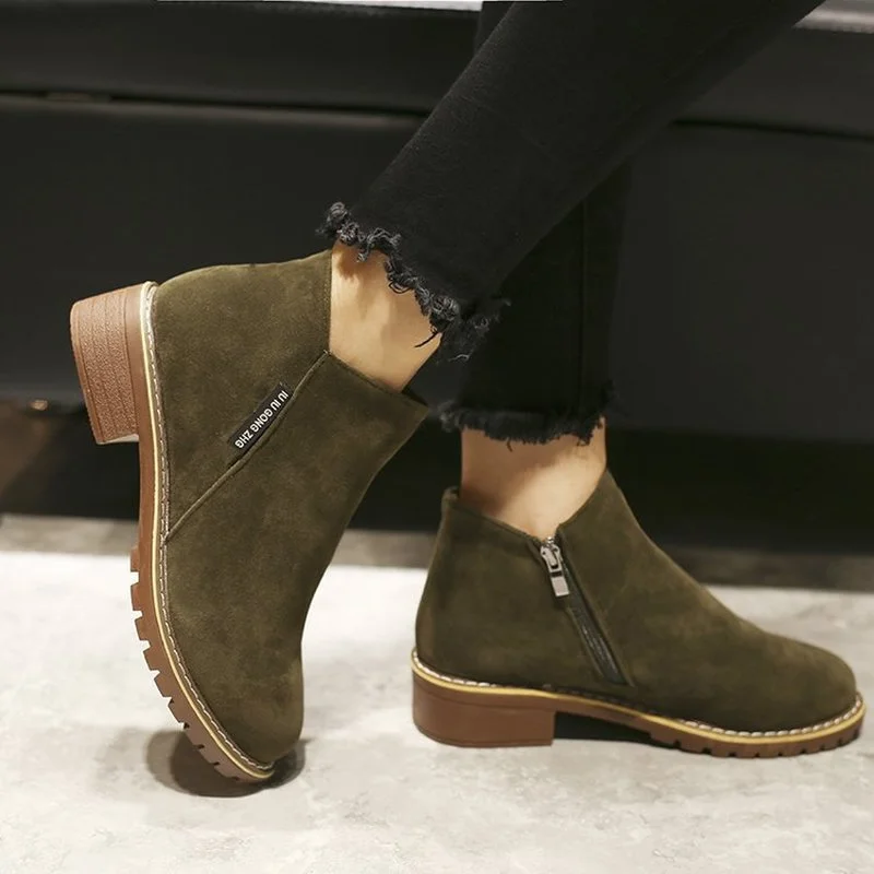 New Boots Autumn Winter Women Boots Classics Zipper Shoes Female Motorcycle Ankle Boots Botas Mujer Fashion Casual Ladies Shoes