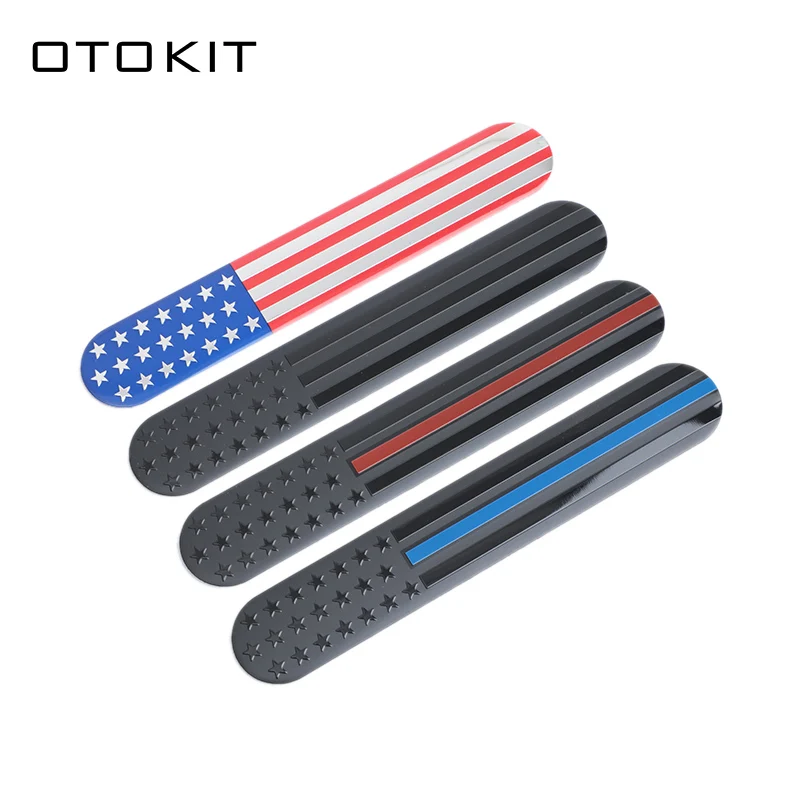 Внешние аксессуары OTOKIT для автомобиля мотоцикла, американский Национальный флаг США, автомобильные наклейки из алюминиевого сплава