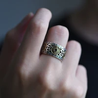 chinese retro copper coin opening ring for men women feng shui pixiu rings amulet wealth lucky ring finger jewelry collection