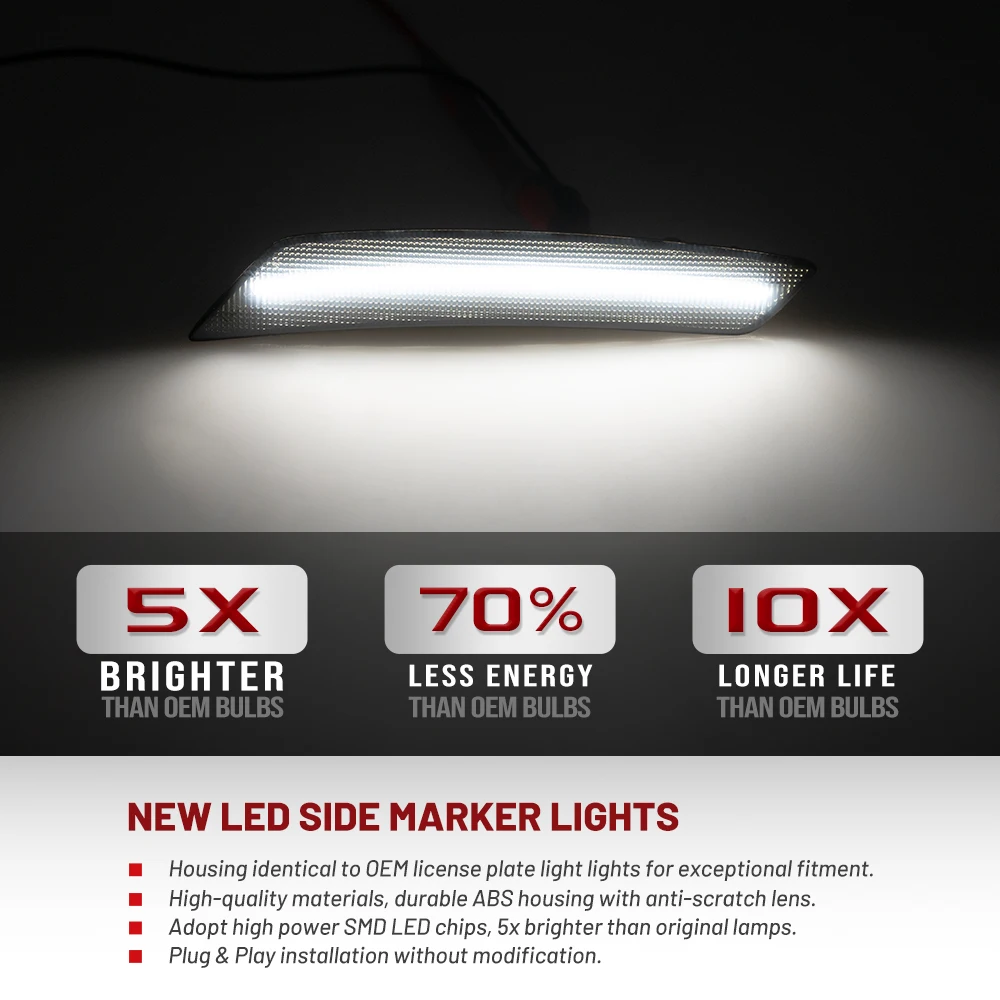 Для 2022 2023 2024 Chevrolet Equinox передний бампер указатель поворота мигалка 2 шт. дымовые