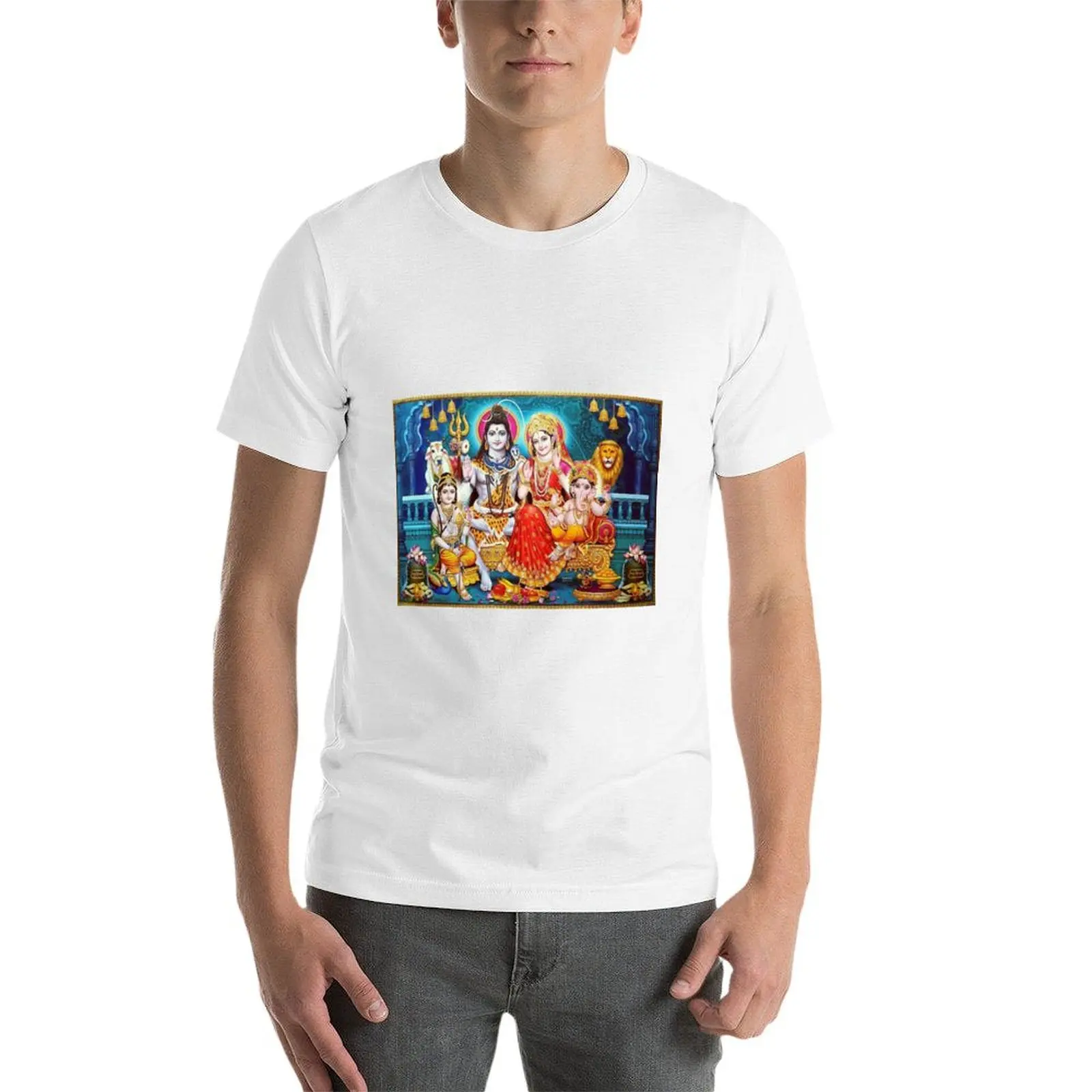 Фото Футболка Om Namah Shivaya, мужские футболки с графическим рисунком, футболки для мужчин, забавная мужская футболка с графическим рисунком, хлопковая футболка №3