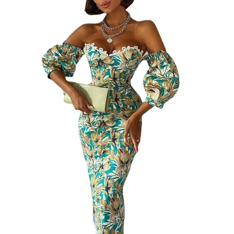 

Женское элегантное платье на одно плечо для ночи/женское облегающее сексуальное платье с принтом рукава на груди/сексуальное платье-топ на ...