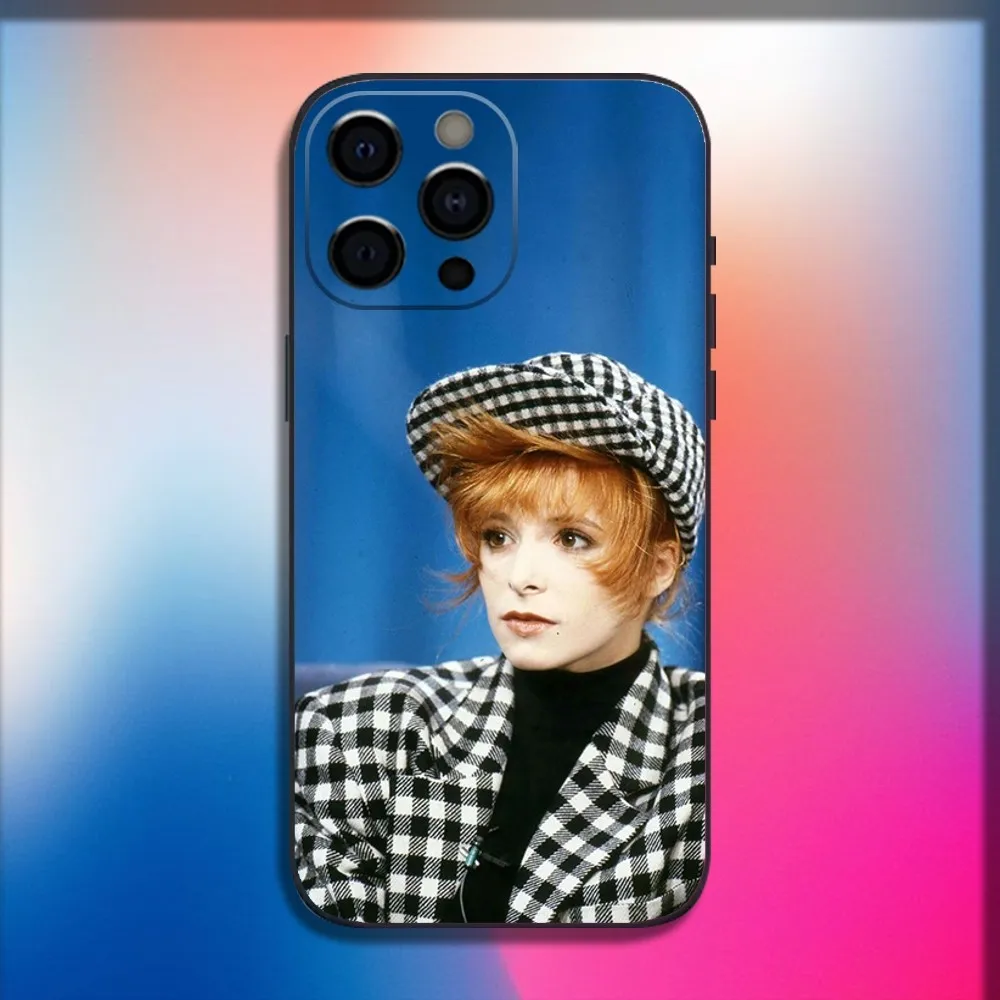 Singer M-Mylene Farmer Phone Case For iPhone 16 15 14 13 12 11 Pro X XS Max XR Plus Mini Soft Black Cover