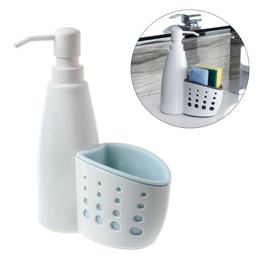

Creative New Soap Dispenser Storage Box Multi-function Liquid Detergent Sponge Drainboard Soap Holder For Kitchen Bathroom