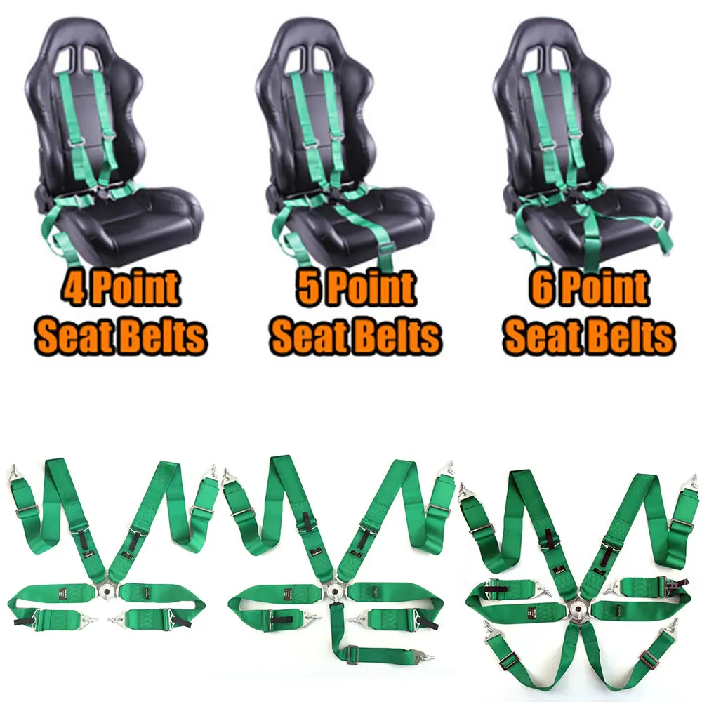 

Universal 4 5 6 Point Racing Car Seat Belt Harness with Camlock Quick Release 3" Nylon Harness Seat Belt with Logo TA