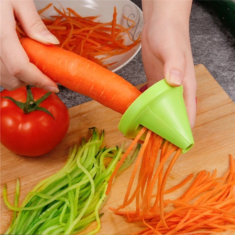 

Kitchen Tools Vegetables Fruit Multi-function Spiral Shredder Peeler Manual Potato Carrot Radish Rotating Shredder Grater