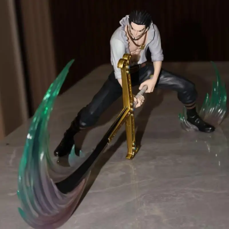 Фото Коллекционная фигурка Bandai Banpresto One Piece Dracule Mihawk Burning Will DXF, аниме-модель, игрушка, подарок №4
