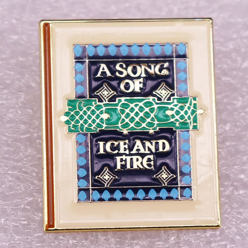 

Song of Fire Books Jewelry Gift Pin Wrap Garment LapFashionable Creative Cartoon Brooch Lovely Enamel Badge Clothing Accessories