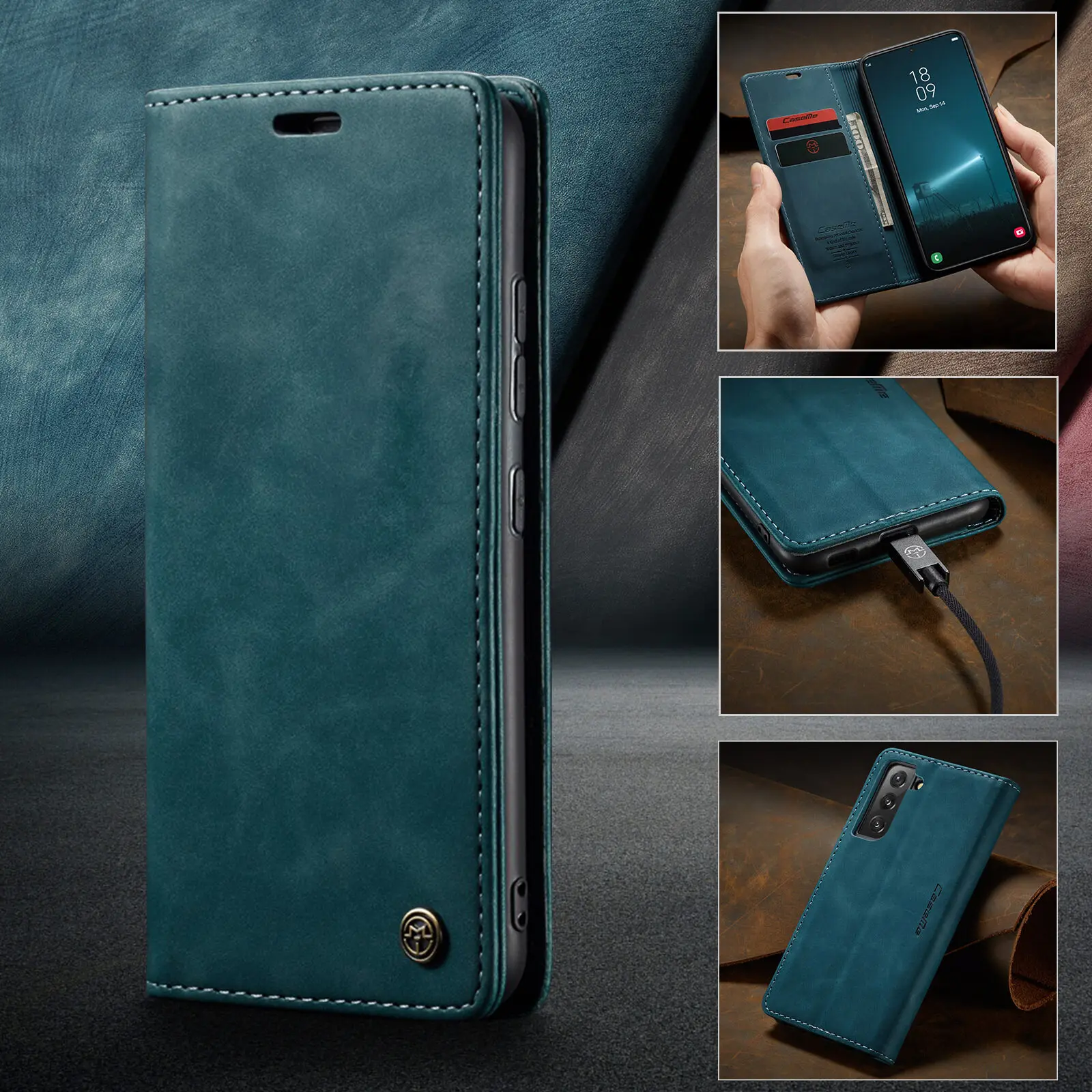 New Case for Samsung S21 20 PLUS Ultra FE Business Phone Case  S22 Plus Flip Case S22 Magnetic Card Case