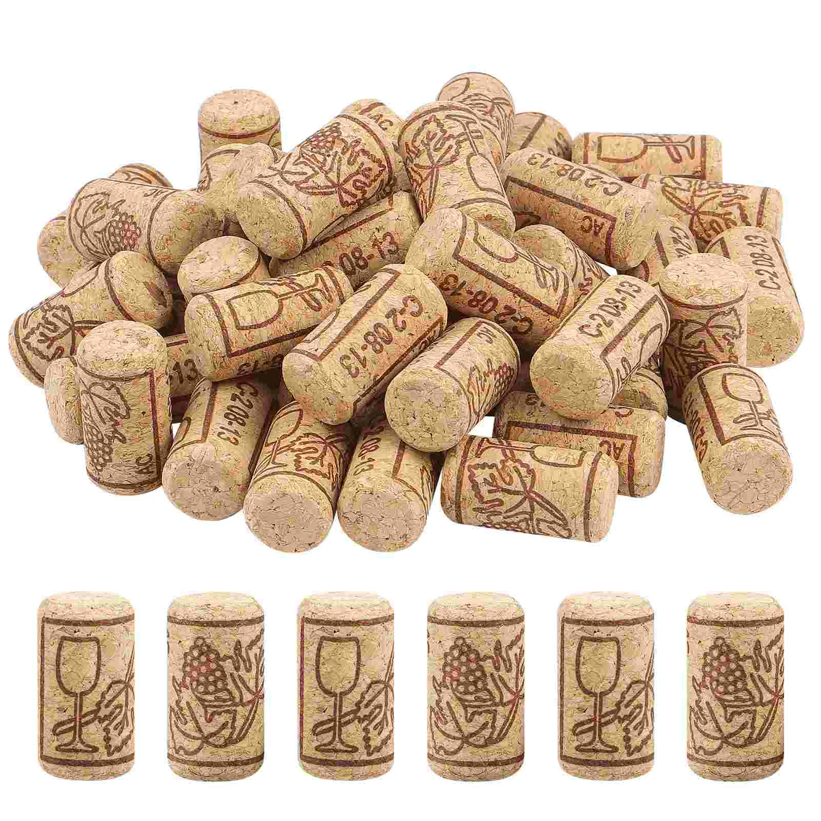 

BESTONZON 100pcs Natural Corks Natural Cork Stoppers Craft Replacement Corks Sealing Cover for and Beer Bottle