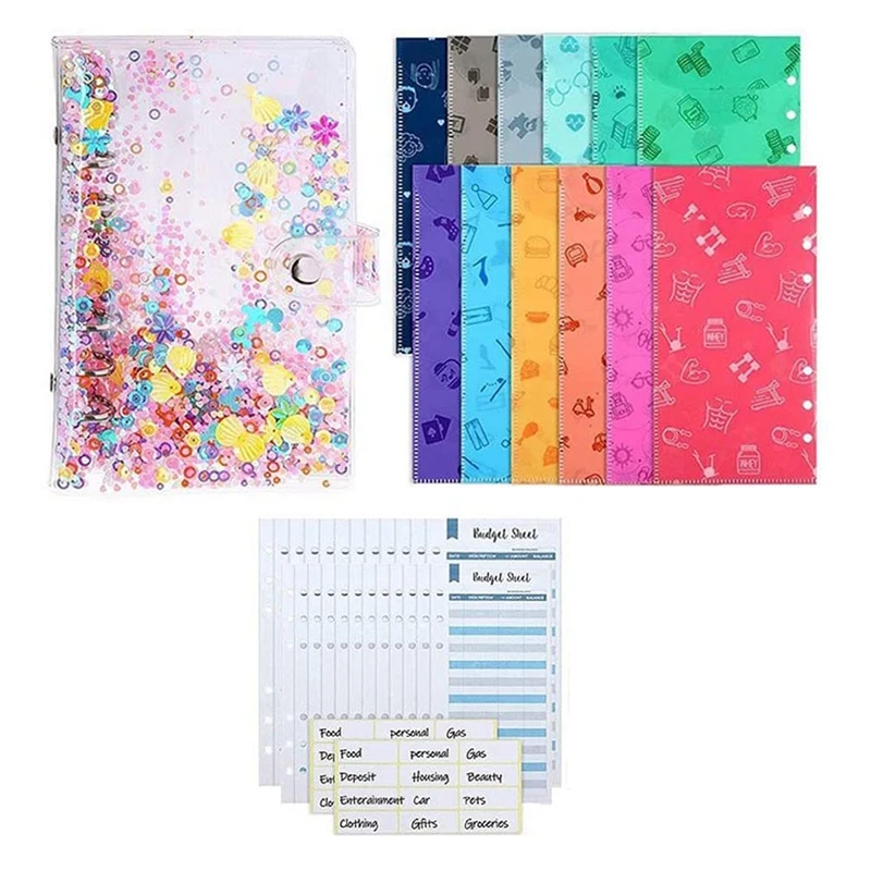 

A6 Cash Envelopes System For Budgeting Daily Spending Budget Binder PVC Pocket Clear Budget Planner Organizer