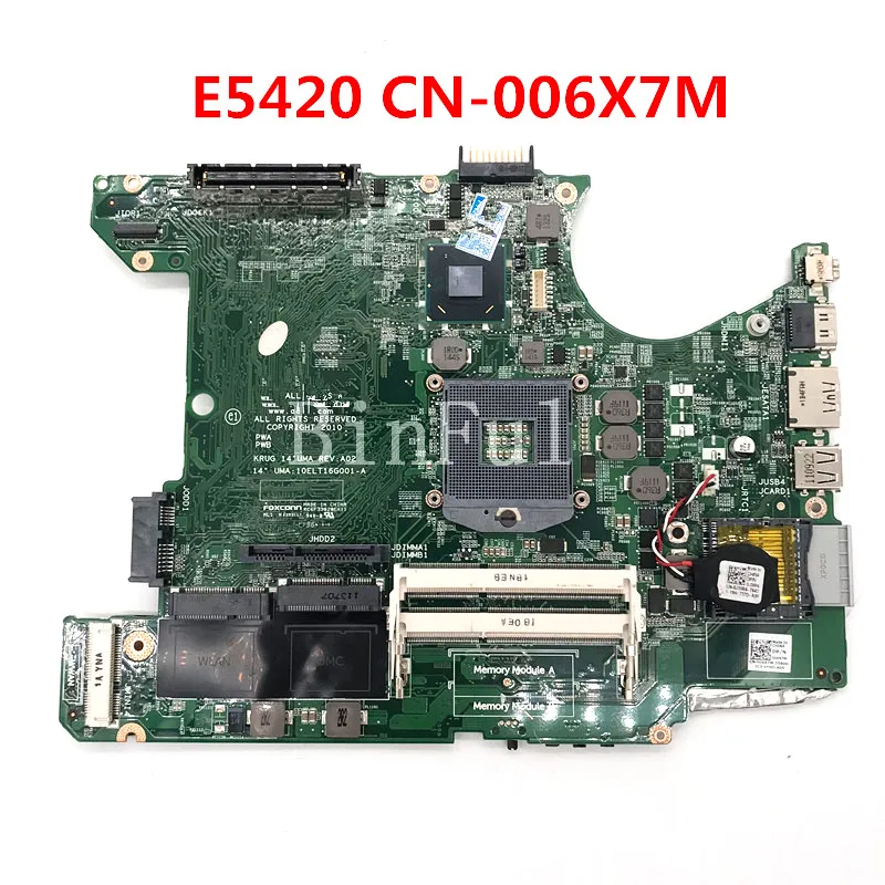 CN-006X7M 006X7M 06X7M Free Shipping High Quality Mainboard For DELL Latitude E5420 Laptop Motherboard DDR3 100% Full Tested OK