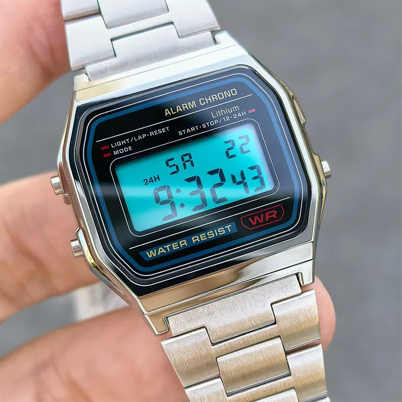 Фото Самоклеящиеся защитные пленки для экрана часов Casio Small Square F-91W/A158W/A159W, радужные наклейки, покрытие для дисплея, аксессуары №2